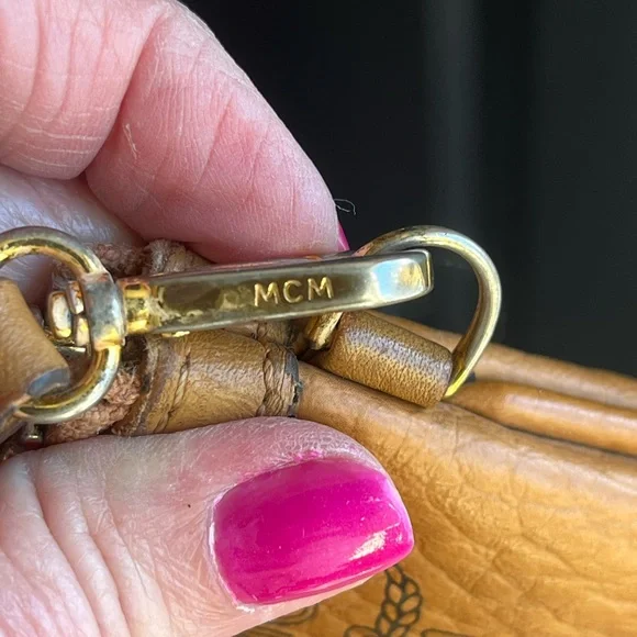 Reserved MCM Tan and Black Monogram Bag - Picture 6 of 8